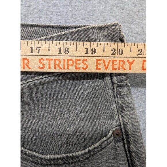 Levis 501 Jeans Mens 42x30 Gray Denim Button Fly Straight Original Fit Red Tab - Picture 4 of 14